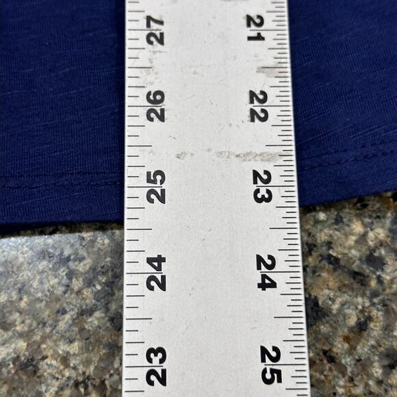 Goddess Embellished Top Women Size M Blue Studded V-Neck Tie Short Sleeve - Picture 4 of 6